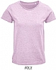 Camiseta Organica Mujer Crusader Jaspeado Sols - Color Rosa Jaspeado